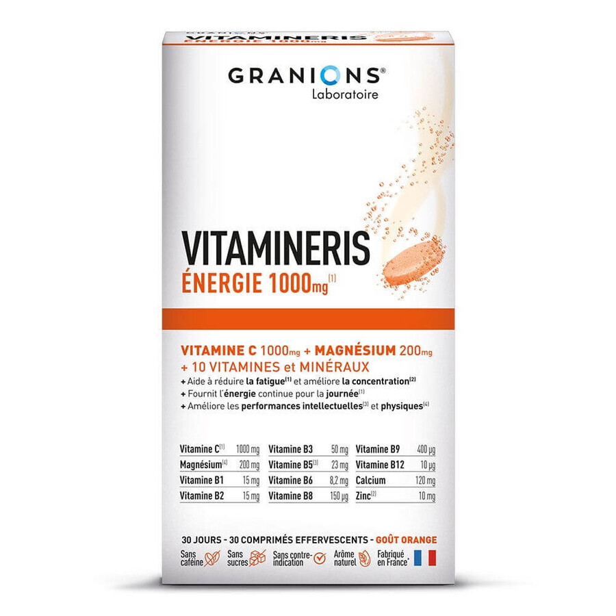 Granions Vitamineris Energy 1000mg 30 Tablets