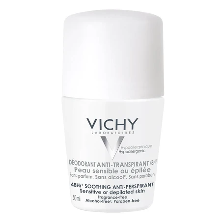 Vichy Deodorant Roll-on Anti-Transpirant 48h Empfindliche oder enthaarte Haut 2x50ml