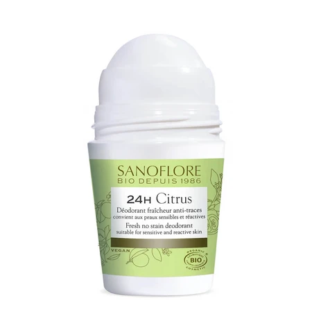 Sanoflore Deodorants Roll-on Citrus efficacité 24h certifié bio 50ml
