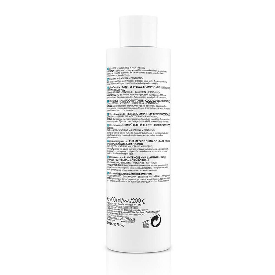 Vichy Dercos Ultra Soothing Shampoo für trockenes Haar 200 ml