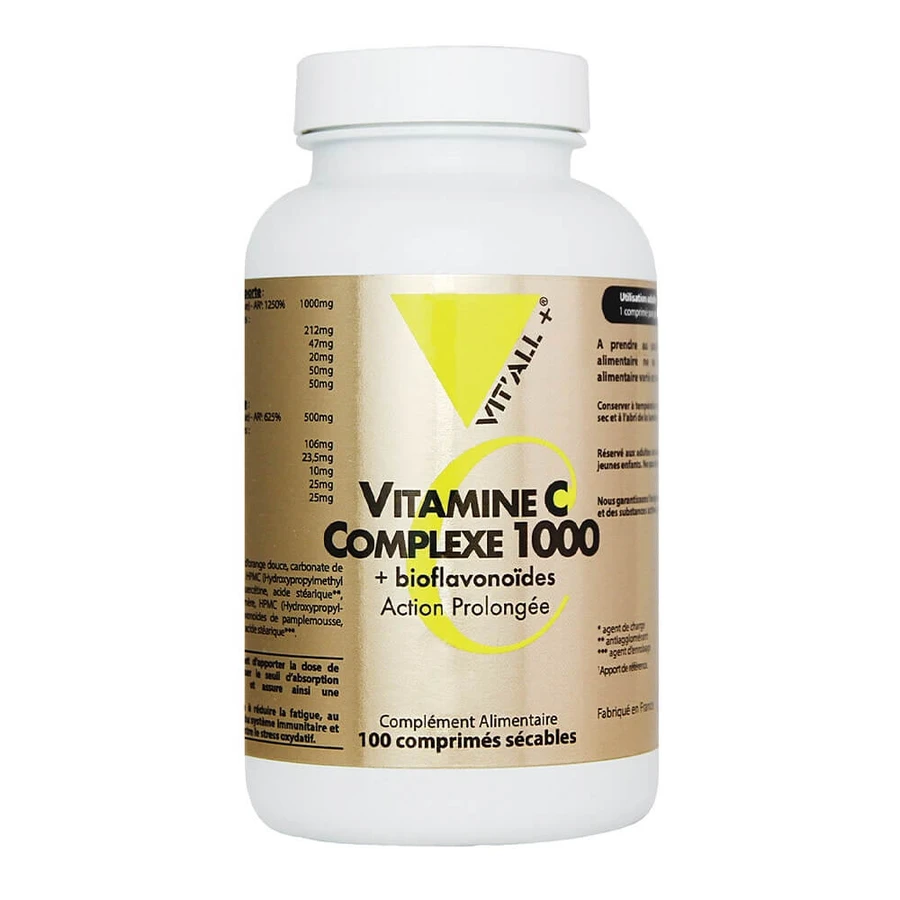 Vit'All+ Complex Vitamine C 1000 + Bioflavonoïdes Bioflavonoïdes 100 bruchfeste Tabletten