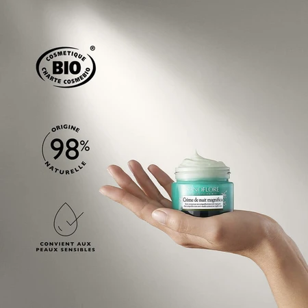 Sanoflore Magnifica Crema de noche con aceites esenciales bio Piel grasa con tendencia acneica 50ml