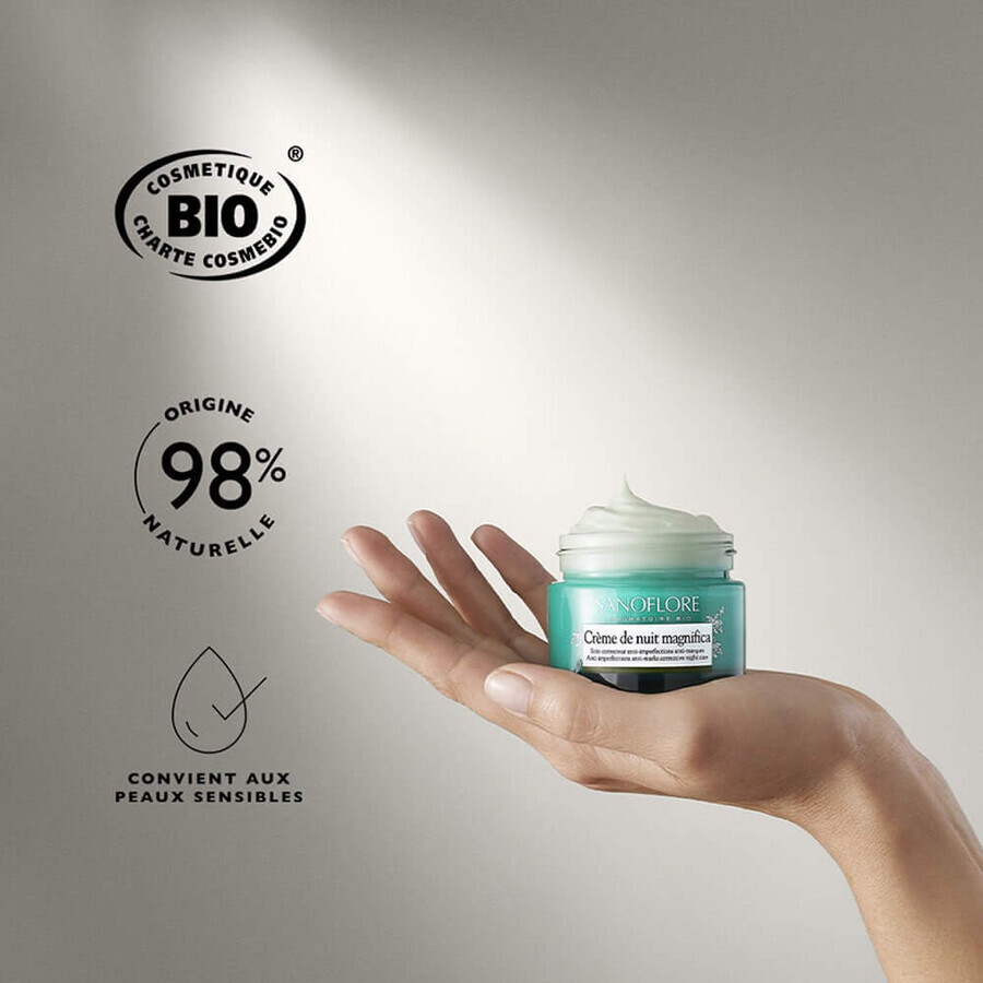 Sanoflore Magnifica Night cream with organic essential oils Oily skin with acne tendency 50ml