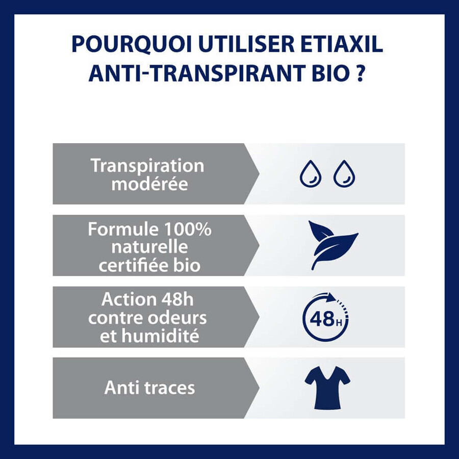 Etiaxil Antitranspirant Deodorant Roll-on mit Kokosnusspflanze Bio Sensitive Skin 2x50ml