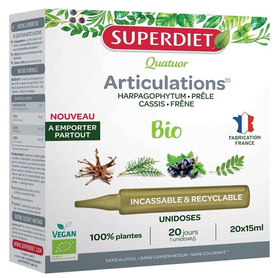 Superdiet Organic Harpagophytum Articulaciones 20x15ml