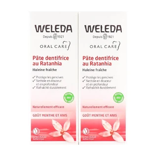 Weleda Pate Dentifrice Au Ratanhia 2x75 ml