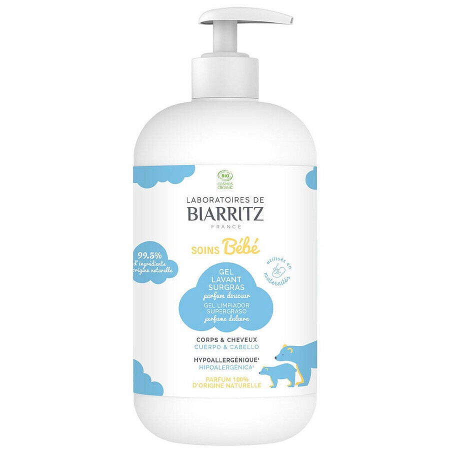 Laboratoires De Biarritz Prodotti per Neonato Gel detergente bio Profumo delicato Corpo e Capelli 500ml
