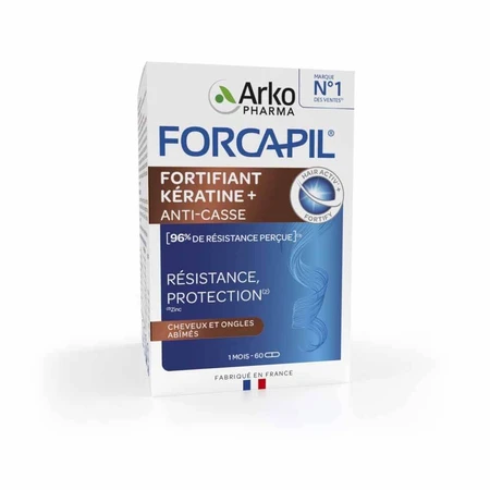Arkopharma Forcapil Keratine Versterkend + Anti-Breekbaar Cheveux et Ongles Abimés 60 capsules