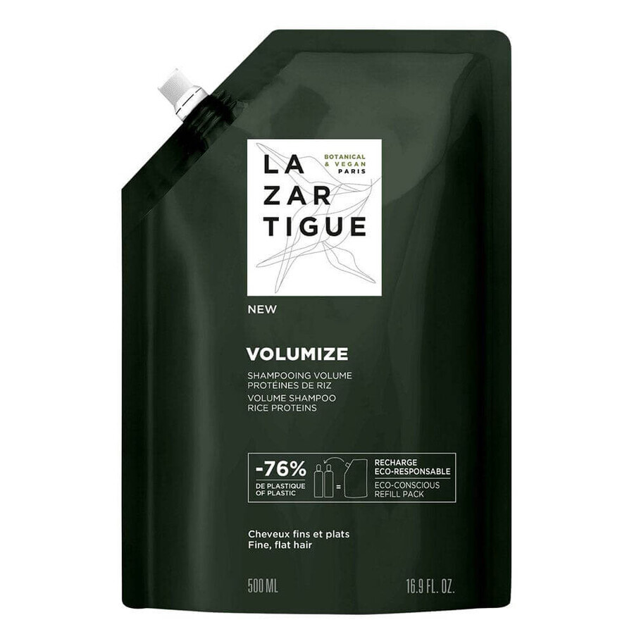 Lazartigue Volumize Eco Recharge Shampooing Volumisant Cheveux Fins et Plats 500ml