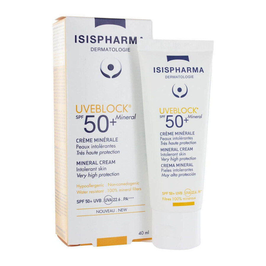 Acquista Isispharma Uveblock Crema minerale Spf50+ 40 ml Isispharma Uveblock Crema minerale Spf50+ 40 ml