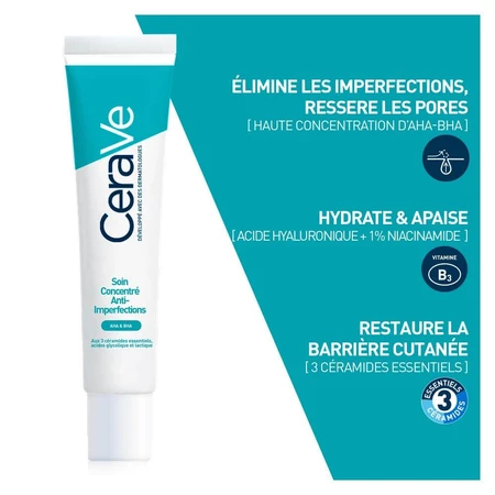 Cerave Gezichtsconcentraat Anti-Imperfection Concentraat Onzuivere en acnegevoelige huid 40ml