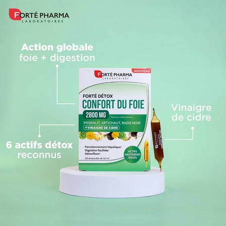 Forté Pharma FortéDétox Confort du Foie 2800 MG 20 ampoules