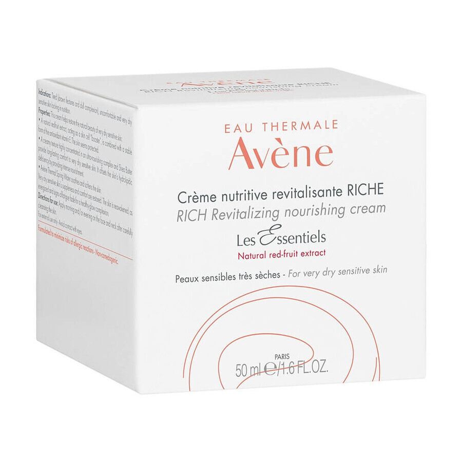 Avène Les Essentiels Rich Revitalising Nourishing Cream 50ml Avène Les Essentiels Rich Revitalising Nourishing Cream 50ml