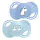 Luc Et Lea Extra-thin Anatomical Soothers 18 months and over x2