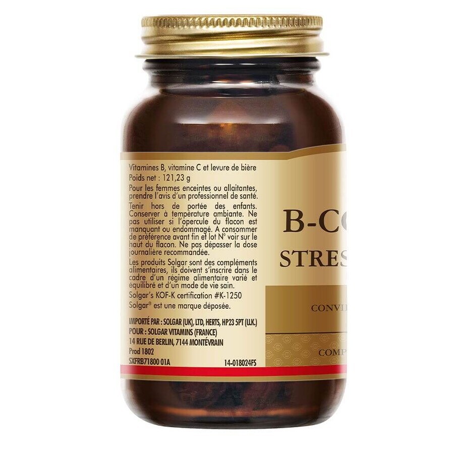 Solgar Formula B-Complex per lo stress Complex Stress Formula Relaxation Sommeil 90 compresse