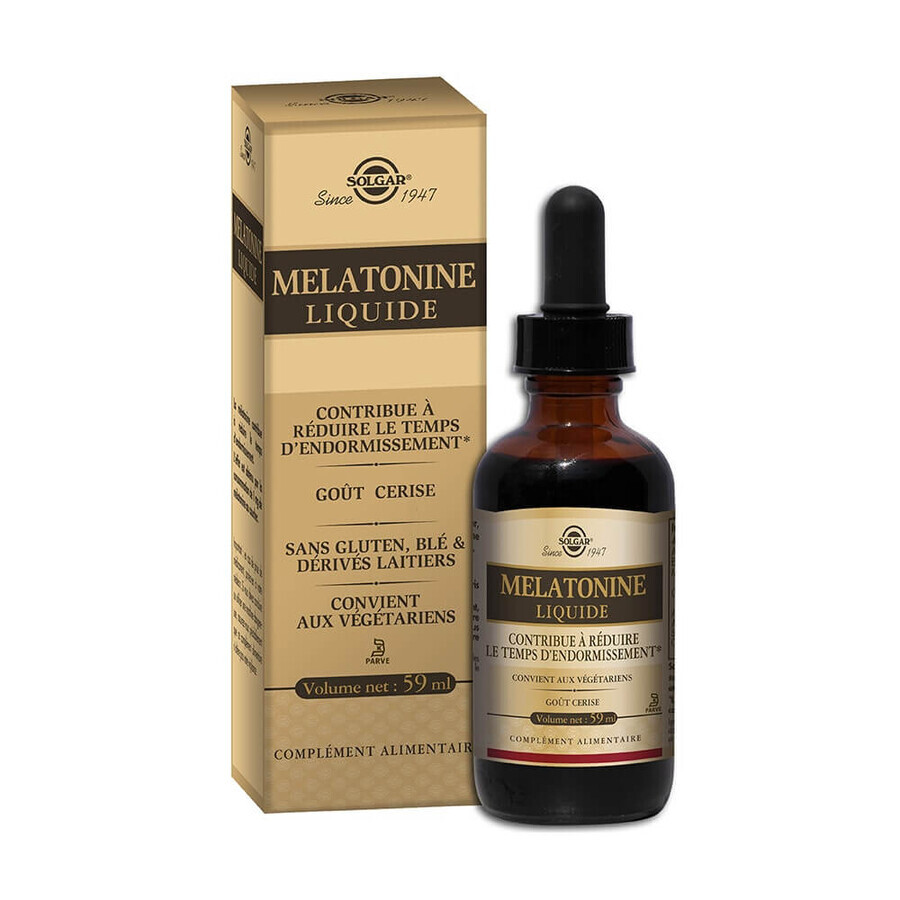 Solgar Melatonină lichidă cu gust de cireșe 59 ml