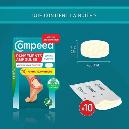 Compeed Pansements Ampoules Extrême Moyen Format x10