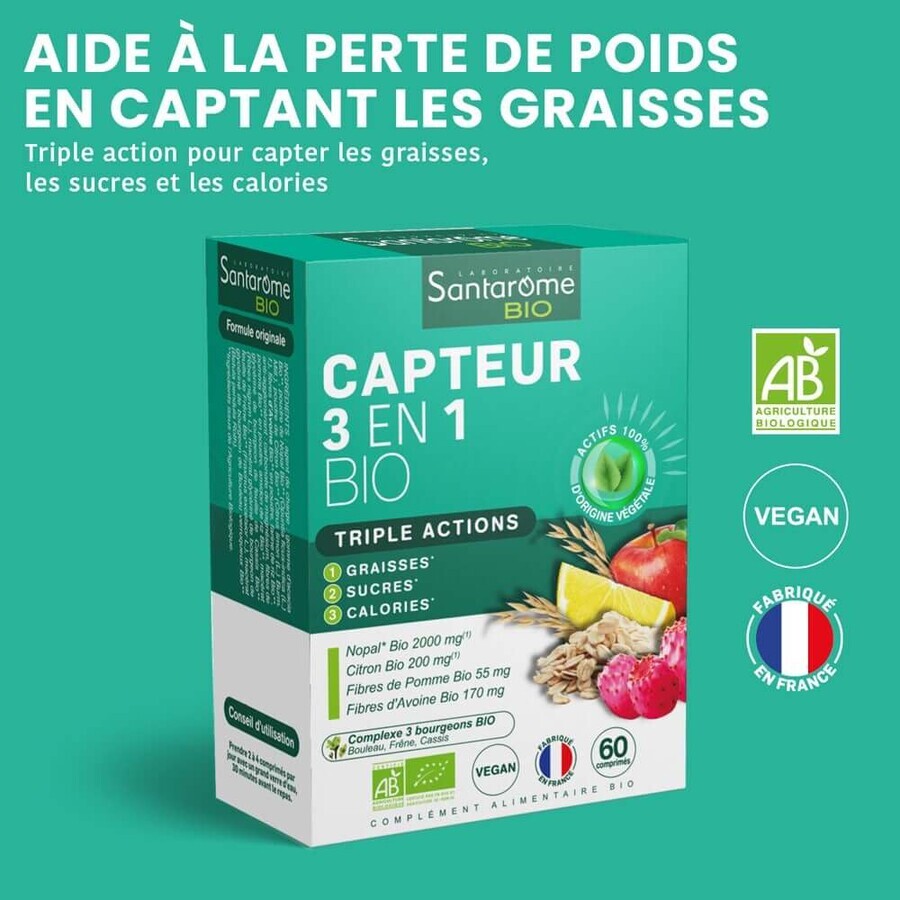 Santarome Organic Sensor 3-in-1 60 Tablets