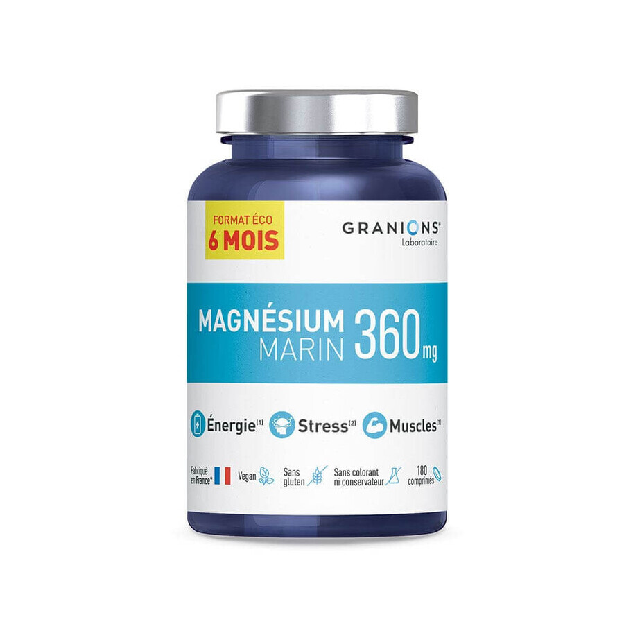 Granions Magnesium Marine 360mg Format ieftin 6 luni 180 comprimate