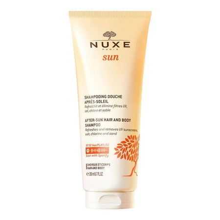 Nuxe Sun Champú de ducha hidratante para después del sol para cuerpo y cabello 200ml