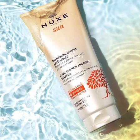 Nuxe Sun Champú de ducha hidratante para después del sol para cuerpo y cabello 200ml