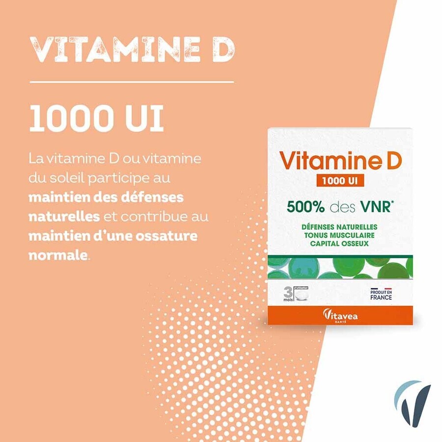 Vitavea Santé Vitamine D 1000 UI 90 comprimés