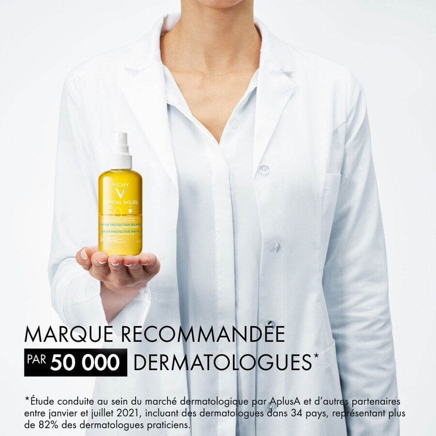 Vichy Capital Soleil Apă hidratantă cu protecție solară Spf50 200 ml