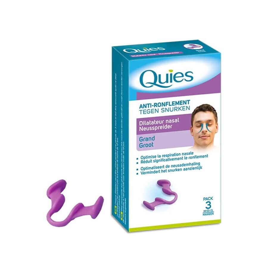Dilatador nasal antirronquidos Quies Paquete grande 3 meses