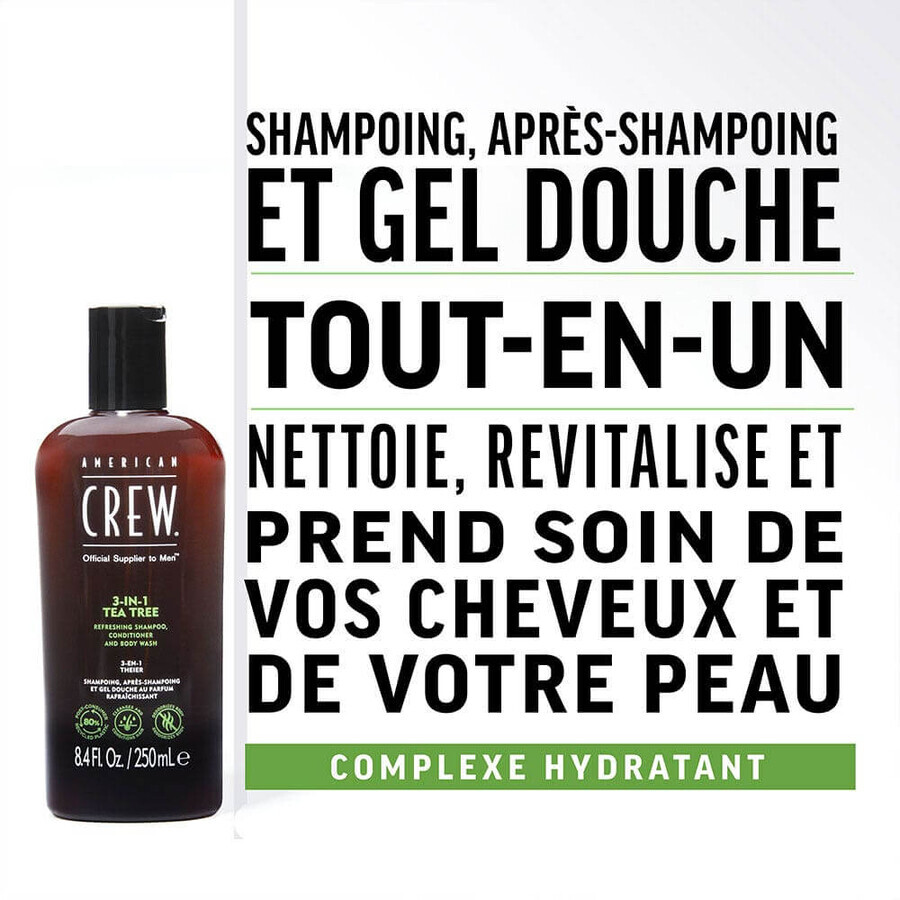 American Crew Champú 3 en 1 Árbol del Té 100ml American Crew Champú 3 en 1 Árbol del Té 100ml