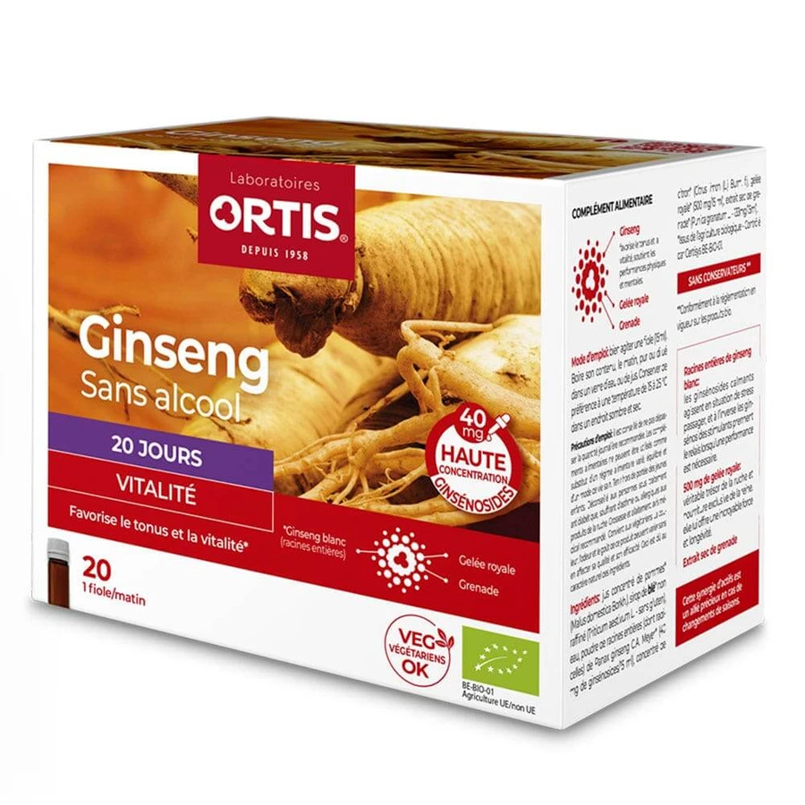 Ortis Ginseng Vitalidad Bio 20 Disparos 15 ml
