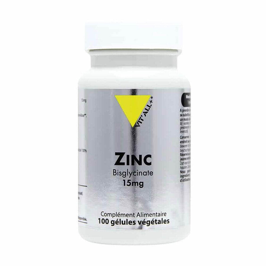 Vit'All+ Zinc bisglycinate 15 mg 100 vegetarian capsules