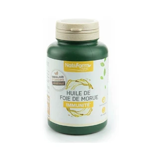 Nat&Form Aceite de hígado de bacalao 200 cápsulas Vitaminas A y D Nat&Form 200 cápsulas