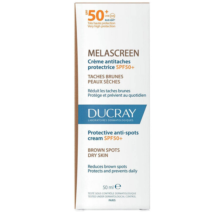 Ducray Melascreen Crème Antitaches Protectrice SPF50+ Taches Brunes 50ml