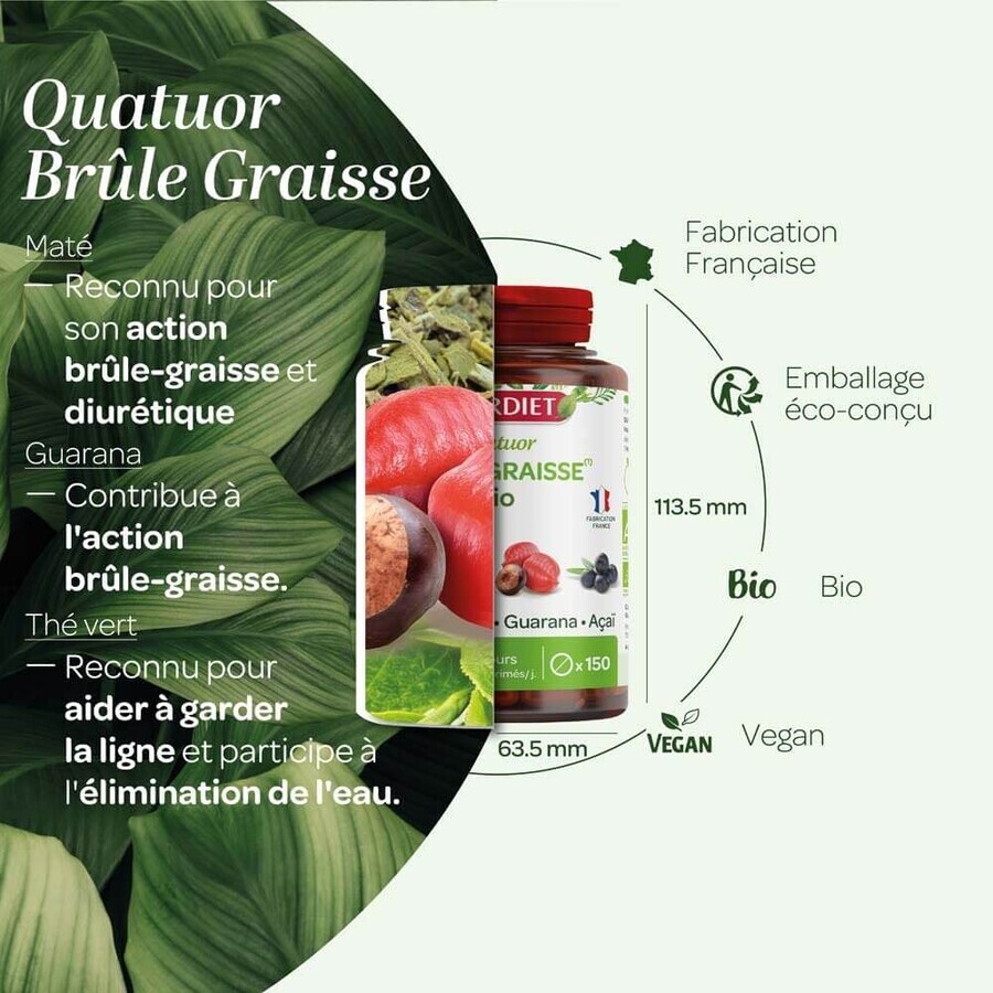 Superdiet Quatuor Brucia Grassi al guaranà 150 Compresse 150 Comprimes