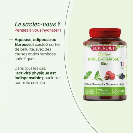 Superdiet Quatuor Fat Burner mit Guarana 150 Tabletten