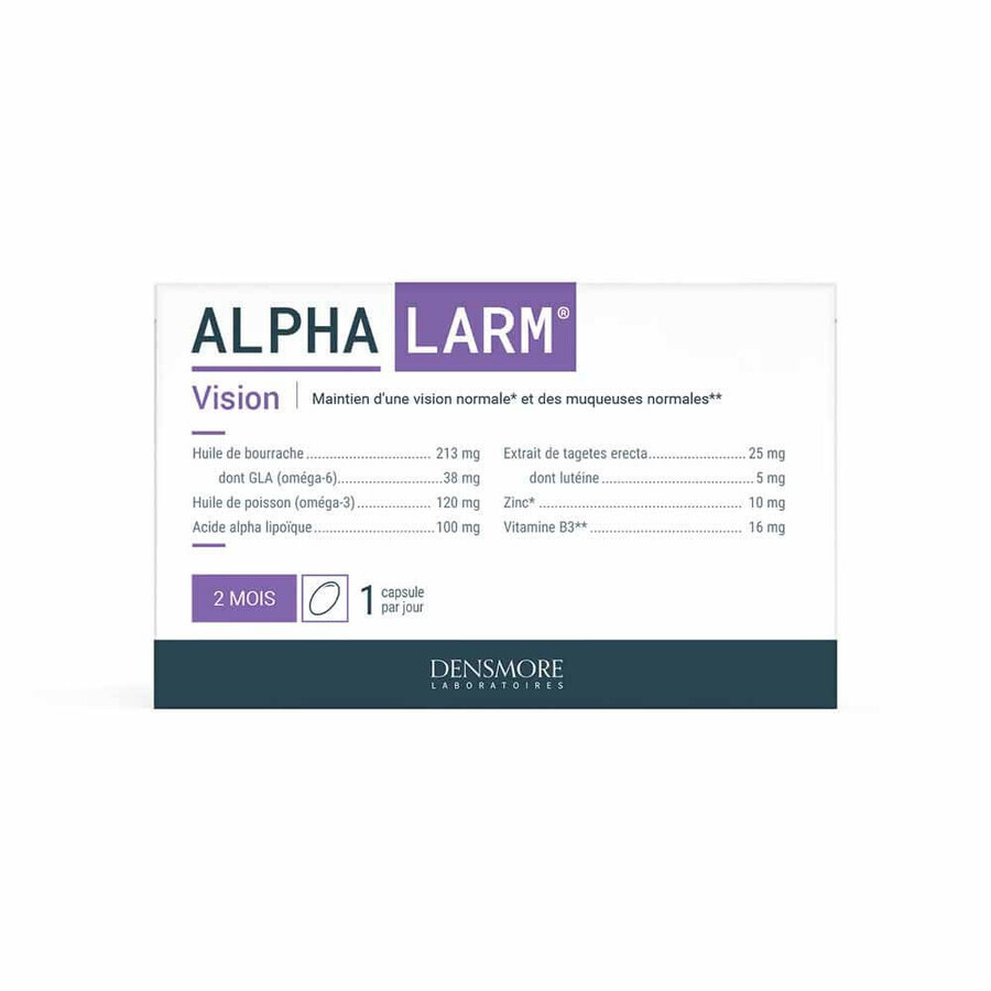 Densmore Suveal Alphalarm mantenimento della visione e muccose normali 60 capsule