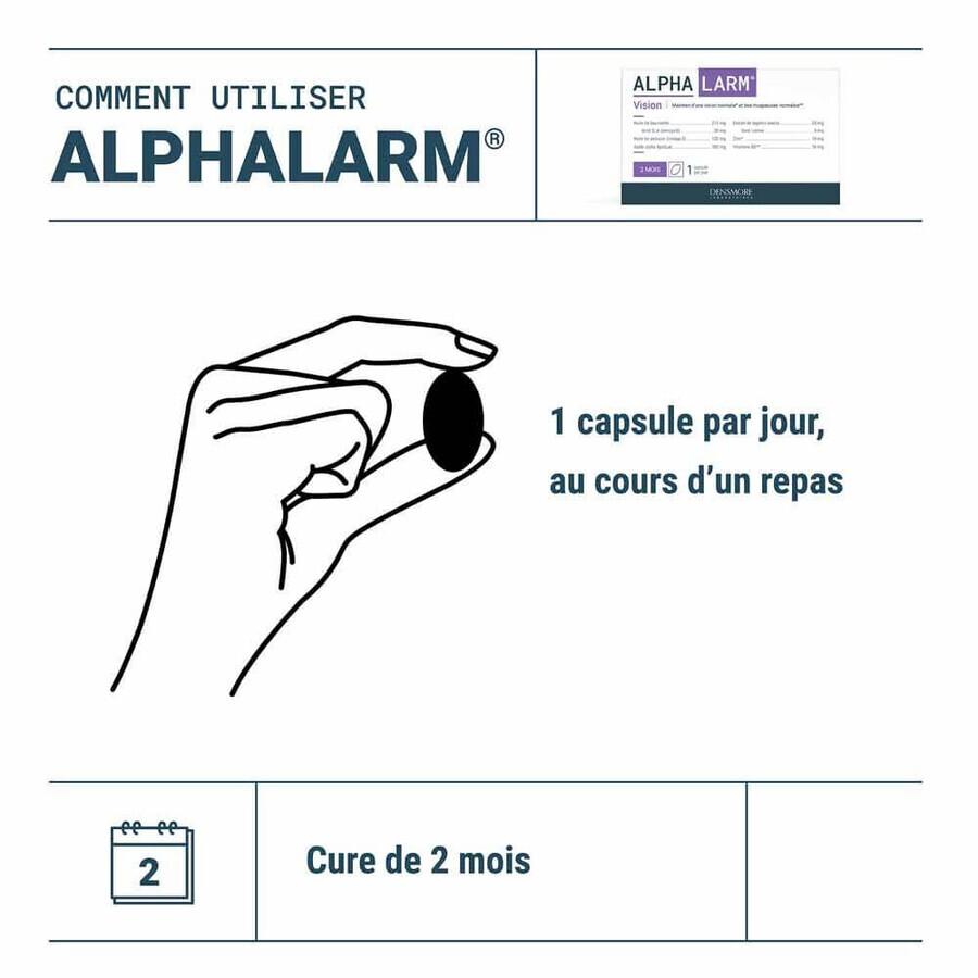 Densmore Suveal Alphalarm mantenimento della visione e muccose normali 60 capsule