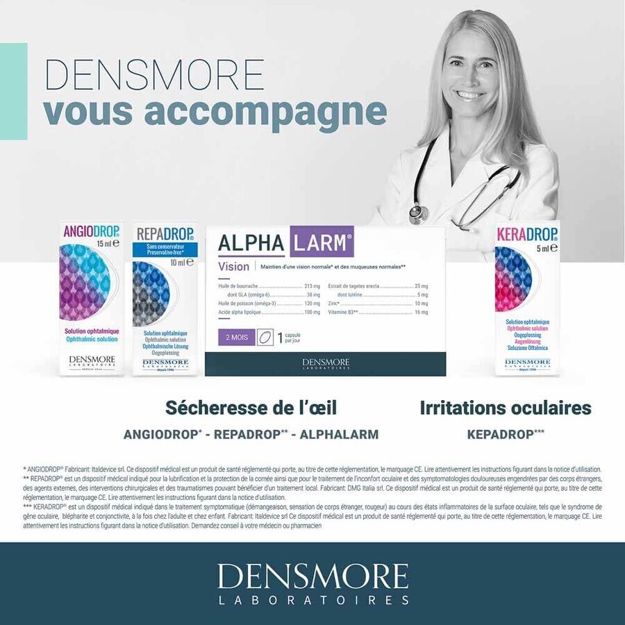 Densmore Suveal Alphalarm mantenimento della visione e muccose normali 60 capsule