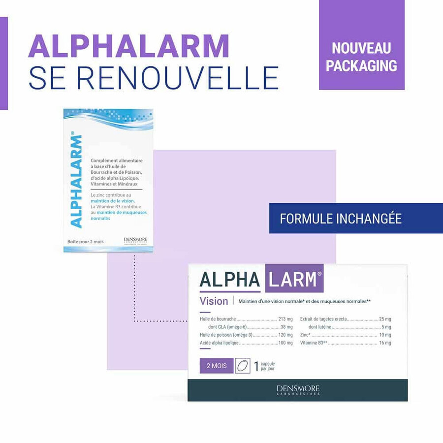 Densmore Suveal Alphalarm mantenimento della visione e muccose normali 60 capsule