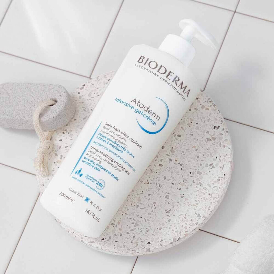Bioderma Atoderm Intensiv hrănitor și anti-picaturi, ultra-fresh Peaux sensibles 500ml Bioderma Atoderm Intensiv hrănitor și anti-picaturi, ultra-fresh Peaux sensibles 500ml