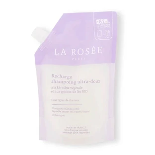 LA ROSÉE Refill Ultra-Gentle Shampoo with Plant Keratin and Linseed 400 ml