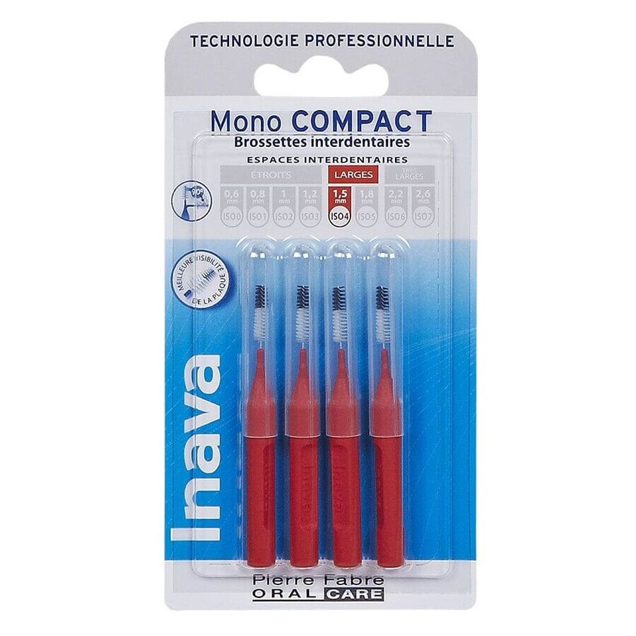 Acquista Inava Scovolini interdentali 1,5 mm rosso X4 mono compatto Inava Scovolini interdentali 1,5 mm rosso X4 mono compatto