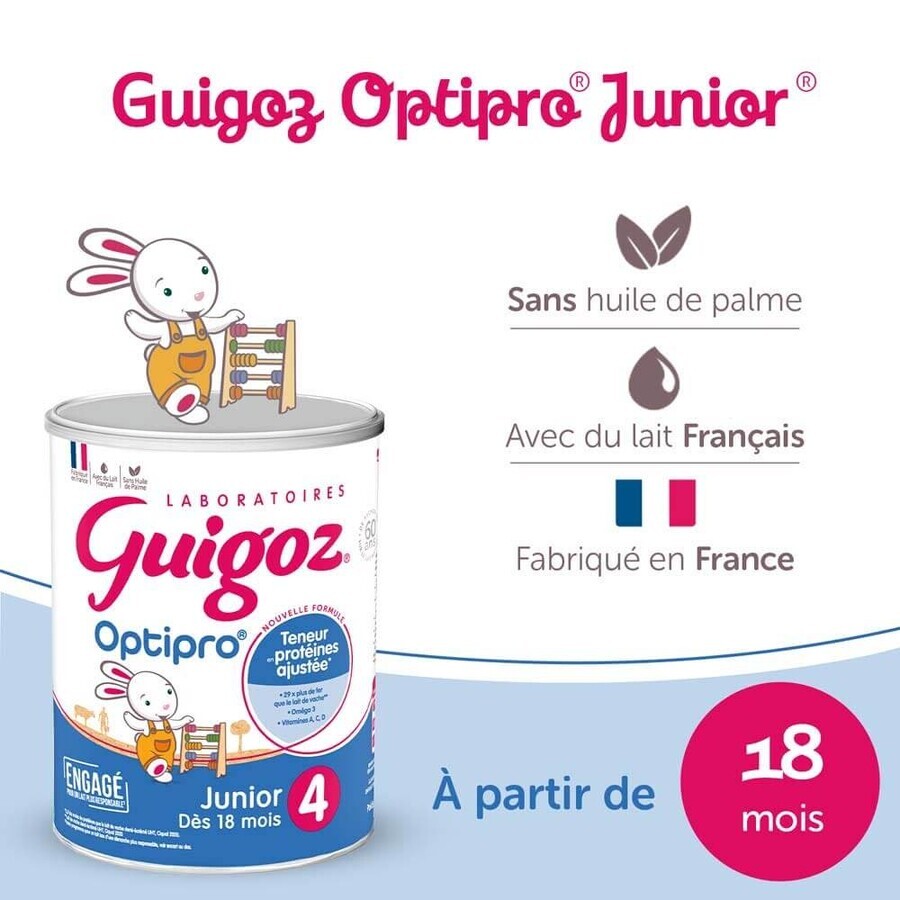 Guigoz Optipro Crescita 4 Leche en Polvo Junior a partir de 18 meses 900g Guigoz Optipro Crescita 4 Leche en Polvo Junior a partir de 18 meses 900g