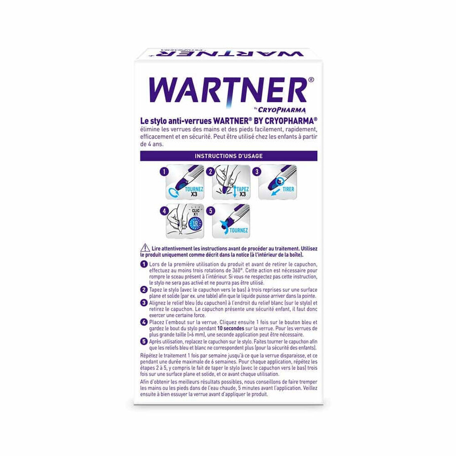 Wartner Stilou anti-veruci pentru picioare și mâini Cryopharma 1.5ml