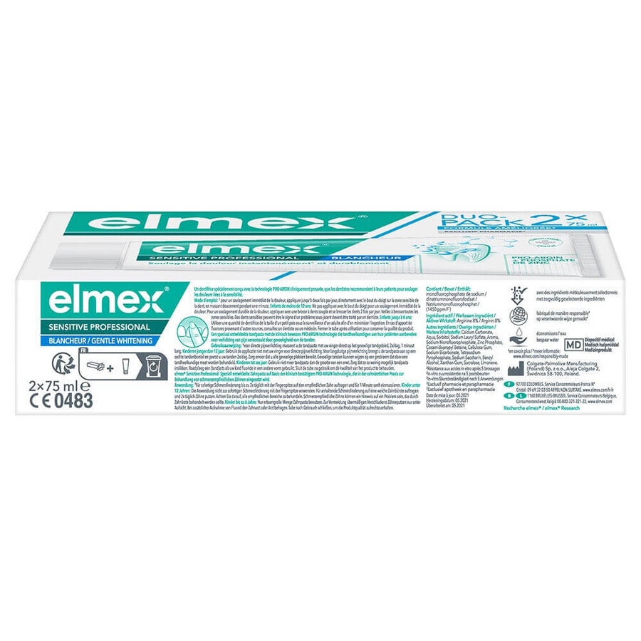 Elmex Sensitive Professional Whitening Toothpaste 2x75ml