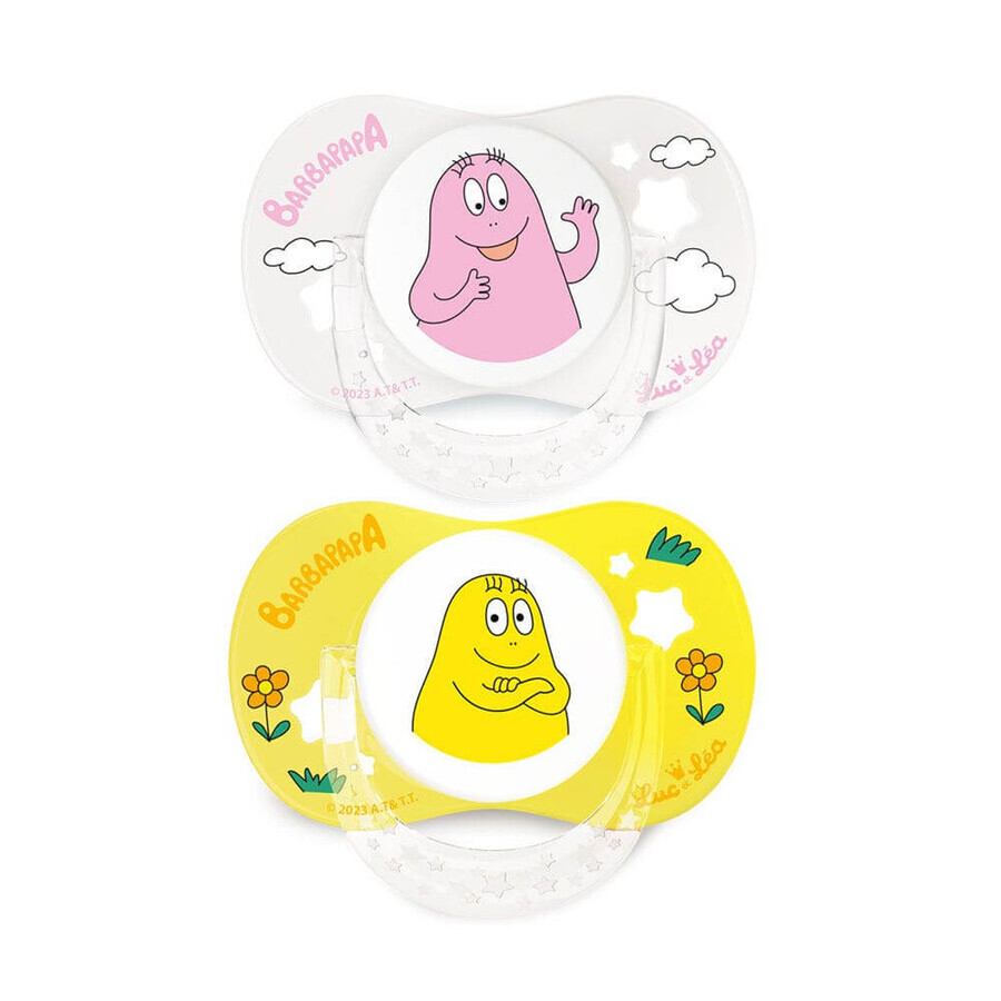 Luc Et Lea Barbapapa Sucette Physiologique 6 à 18 Mois x2