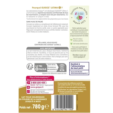 Guigoz Ultima Milchpulver 1 0 bis 6 Monate 780g