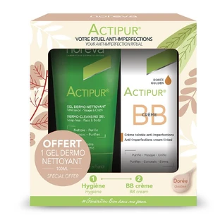 Noreva Actipur Golden BB Cream 30ml und schäumendes Gel 100ml SET 130 ml