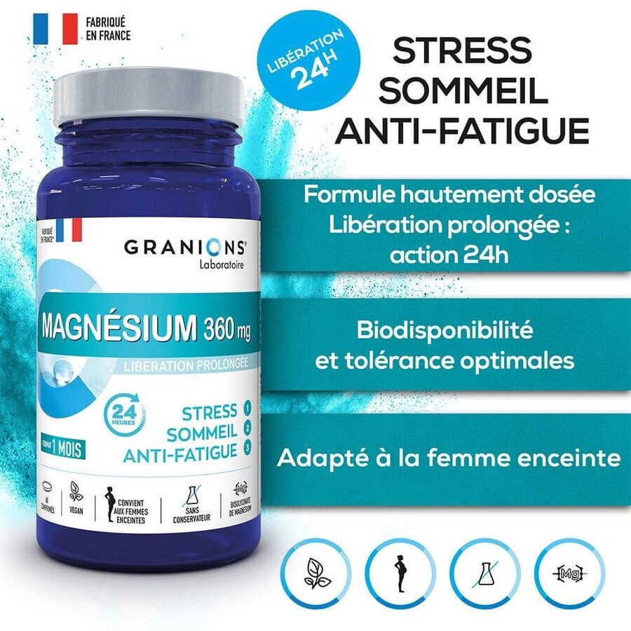 Granions Magnesium Stress Sleep Tiredness 60 Tablets