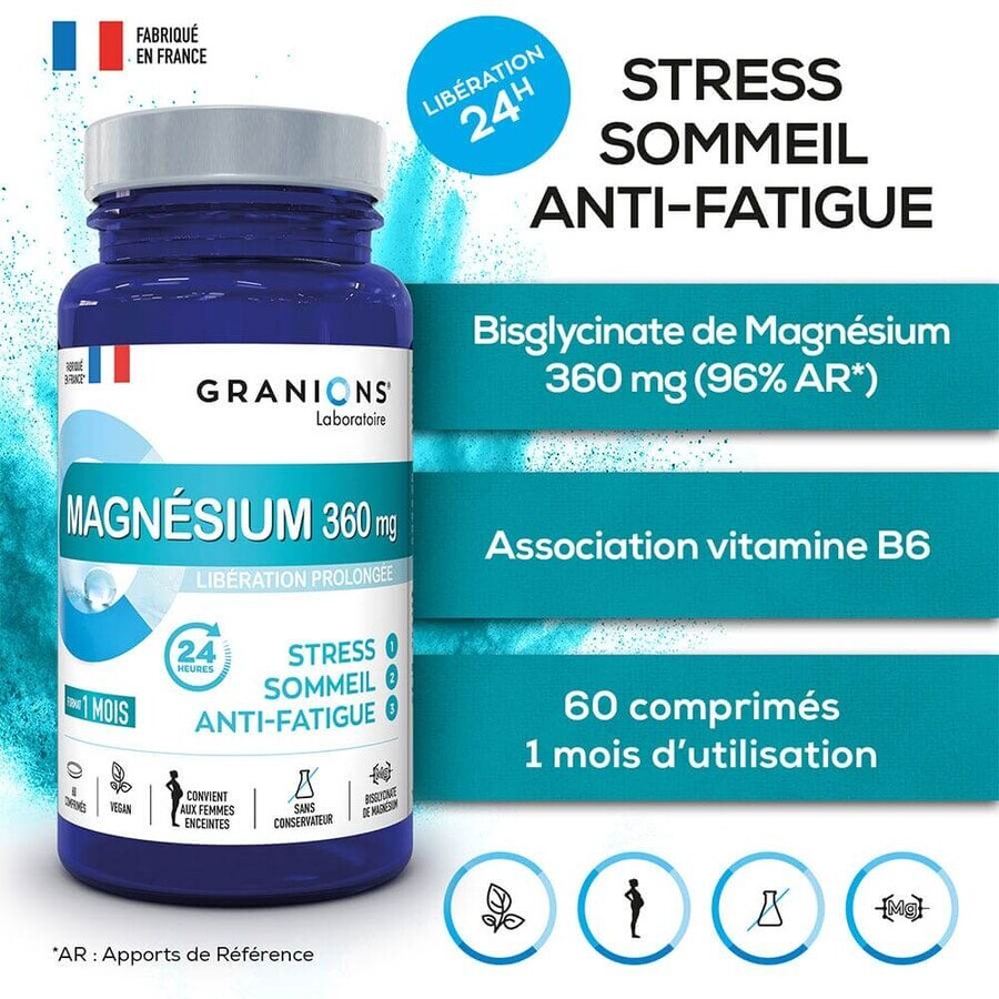 Granions Magnesium Stress Sleep Tiredness 60 Tablets